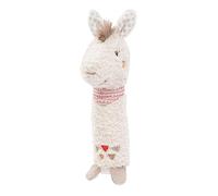 FEHN 058161 Lama Rattle, Squeaky, Feel, Play with Cuddly Soft Fabric Animal - A faithful companion for babies and toddlers from 0+ months