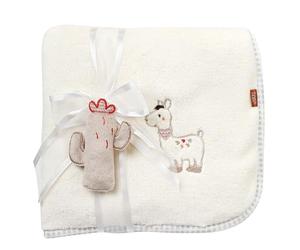 Fehn 058253 Peru Cuddly Blanket for Babies and Toddlers from 0+ Months - for Cuddling, as a Crawling Mat, Comfort Blanket or Blanket for Home and On the Go