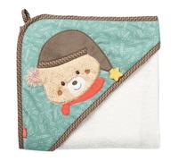 FEHN 060324 Cotton Hooded Bath Towel with Cute Bear for Babies and Toddlers from 0+ Months