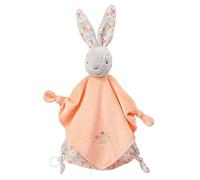 Fehn 062052 Rabbit Deluxe Cuddle Blanket - Soft Toy Comforter, With Fastening Ring for Dummies, to Grip, Feel and Love, for Babies and Toddlers from Newborns Upwards