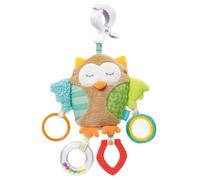 Fehn 071160 Activity toy Owl - Motor Skills Toys to Hang Up - for Babies and Toddlers from Newborns Upwards - Dimensions : 25 cm