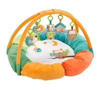 Fehn 071184 3-D Owl Activity Nest / Particularly Soft Play Arch with 5 Removable Toys for Babies to Play with and Have Fun, from Newborns Upwards - Dimensions : Diameter 85 cm