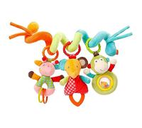 Fehn 074451 Safari Activity Spiral - Fabric Spiral for Gripping and Feeling, Adjustable to Fit for Bed, Pram, Playpen - for Babies and Toddlers from Newborns Upwards - Dimensions : 30 cm Long