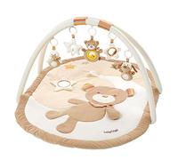 Fehn 160888 Rainbow 3-D Activity Mat - Play Arch with 5 Removable Toys for Babies to Play with and Have Fun, from Newborns Upwards - Dimensions : 80 X 105 cm