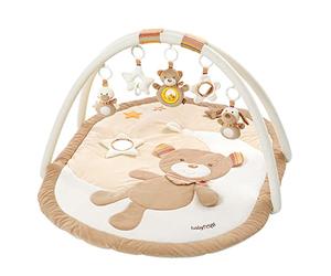 Fehn 160888 Rainbow 3-D Activity Mat - Play Arch with 5 Removable Toys for Babies to Play with and Have Fun, from Newborns Upwards - Dimensions : 80 X 105 cm
