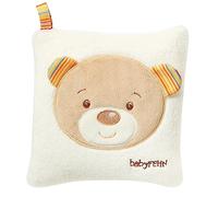 Fehn 160932 Teddy Cherry Stone Pillow - Hot and Cold Pillow with Cute Teddy Applique - For Babies and Toddlers from Newborns Upwards - Measures: 16 x 16 cm