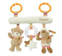 Fehn 160987 Rainbow Activity Trapeze - Fabric Trapeze to Grip, Feel and Play Whilst at Home or on the Go - for Babies and Toddlers from Newborns Upwards - Dimensions : 27 cm Long