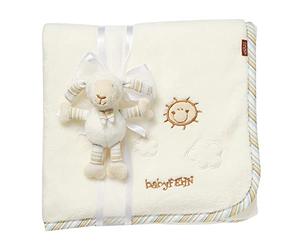 Fehn 396089 Sheep Cuddle Blanket - Cuddly Blanket for Babies and Toddlers from Newborns Upwards - for Snuggling, As A Crawling Mat Or Cuddle Blanket - Dimensions : 100 X 75 cm