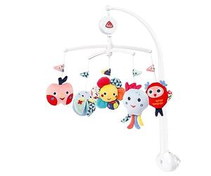 Fehn 55191 055191 Colour Friends - Wind-up Mobile with Beautiful Music Box Melody for Babies from 0-5 Months, Multicoloured, 1 Count (Pack of 1)