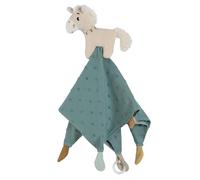 Fehn Baby Towel with Horse, Baby Cloth, Sleeping Aid and Plush with Pacifier Attachment, Cotton, from 0 Months