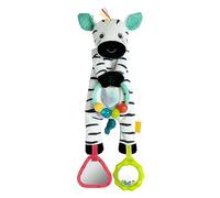 Fehn Bean Bag Zebra - Motorikspielzeug mit Perlenring für Kinderwagen, Kinderbett und Babyschale - Granulate Füllung zum Fühlen und Greifen - Spielzeug für Babies und Kinder AB 0+ Monaten