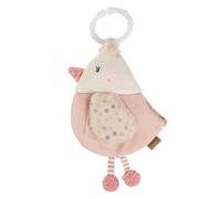 Fehn Bird fabric book, bird shaped fabric book, 4 pages with delicate colours and exciting functions, a companion at home and on the go for babies and children from 0