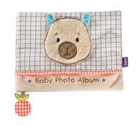 Fehn Capybara Baby Photo Album - Discover, Research, Feel - Playfully Remember Faces and Learn Names with the Fabric Photo Book - Slip-in Album for Babies and Toddlers from 0+ Months