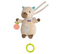 Fehn Capybara Clara Mini Music Box, Baby Sleep Aid and Comforter: Wind-up Music Box with Soft Melody "Mozart's Lullaby" for Babies and Toddlers from 0 Months