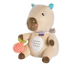 Fehn Capybara Clara Night Light - Snooze Light and Sleep Aid - Cuddly Toy for Newborns with Glow in the Dark Embroidery and Night Light Module - for Babies and Toddlers from 0+ Months