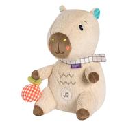 Fehn Capybara Fall Asleep Aid with Sound Module: Capybarar Plush Toy with Removable Electronic Sound Module with Cry Sensor, Music Box for Babies and Toddlers from 0+ Months