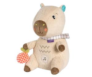 Fehn Capybara Fall Asleep Aid with Sound Module: Capybarar Plush Toy with Removable Electronic Sound Module with Cry Sensor, Music Box for Babies and Toddlers from 0+ Months