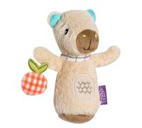 Fehn Capybara Mini Rattle - Rattle for Rattling, Hearing, Playing with Soft Fabric Animal - Motor Toys as Faithful Companion for Babies and Toddlers from 0+ Months