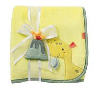 Fehn Dino Cuddly Blanket - Cuddly Blanket as Baby Blanket - Comforter & Crawling Blanket for Prams and Baby Seat - Ideal Comforter and First Blanket - For Babies from 0+ Months
