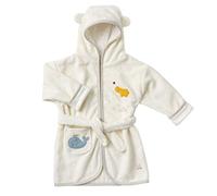 Fehn FehnNATUR 056464 Bath Robe - Cuddly Hooded Towel with Animal Motif Made from 100% Organic Cotton - For Babies and Toddlers from 6+ Months - Size: 80 cm
