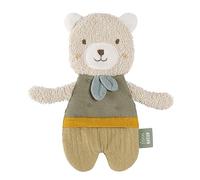 Fehn FehnNATUR Crinkle Bear - Activity Raschel Toy with Organic Cotton (kbA) for Gripping, Playing & Making Sounds - Ideal Companion for Babies and Toddlers