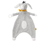 Fehn FehnNATUR Donkey Baby Comfort Blanket with Organic Cotton - Cuddly Toy Dummy Cloth for Newborns - Cuddly Toy Dummy Cloth - Cuddly Blanket with Dummy Ring for Babies and Toddlers from 0+ Months