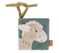 Fehn Horse Fabric Book - Feeling Book with Animal Motifs Made of Cotton - Eight Pages with Exciting Colours and Functions to Feel, Grip and Amaze - Crinkle Book for Home and Travel from 0+ Months
