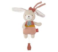 Fehn Mini Rabbit Music Box - Cuddly Toy & Sleep Aid for Babies | Wind-up music box with gentle melody Mozart's lullaby - soothes toddlers in any situation, from 0 months