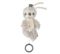 Fehn Mini Sloth Music Box - Cuddly Toy & Sleep Aid: Wind-up Music Box with Soft Melody "Weißt du wieviel Sternlein stehen" - for Babies and Toddlers from 0+ Months