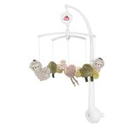 Fehn Music Mobile Lazy, Crazy & Pink - Music Mobile with Music Box Melody Brahms Lullaby - Sleep Aid for Calming & Activity - with Baby Cot Attachment for Babies from 0-5 Months