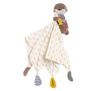 Fehn Muslin Cuddle Blanket Otter - Sleep Aid & Stuffed Toy Cuddle Blanket with Cotton Muslin Cloth & Cute Toy Figure - for Babies and Toddlers from 0+ Months