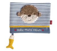 Fehn Otter photo album - Discover, explore, smell: Memorize faces and learn names by playing with the fabric photo book - Album to insert for babies and young children from 0 more months