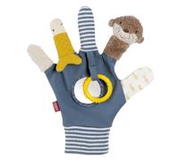 Fehn Otter Play Glove - Finger Puppet Glove Otter and Fish with Rattle, Gripping Ring, Rustling Paper & Mirror - Strengthens Parent-Child Relationship - for Babies and Toddlers 0+