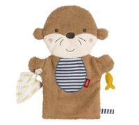 Fehn Otter Wash Mitt - Baby Wash Cloth with Animal Motif for Happy Bathing Fun - Absorbent and Cuddly Soft - for Babies and Children from 0+ Months
