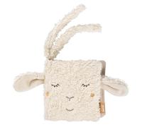 Fehn Sheep Nature Fabric Book - Picture Book with Organic Cotton from Controlled Cultivation (KBA) - Promotes Senses & Motor Skills - The Ideal Companion for Home & Travel - for Babies from Birth