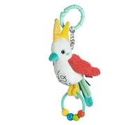 Fehn Toy Baby Chirping Bird - Motor Skills Toy with Attachment Ring - Toy with Gripping Elements - Baby Toy to Grab & Discover - Cuddly Toy for Babies and Toddlers from 3+ Months