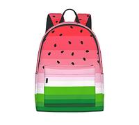 FeHuew 16 inch backpack Cute Sunflower Sloth Laptop Backpack Full Print School Bookbag Shoulder Bag for Travel Daypack, Seeds Watermelon, 11"x6.7"x16"