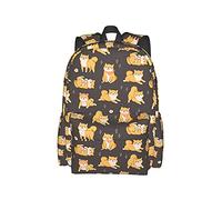 FeHuew 17 Inch Backpack Cute Dogs Shiba Inu Laptop Backpack School Bookbag Shoulder Bag Casual Daypack, Dogs Shiba Inu, 11x6.3x16.9", Daypack Backpacks