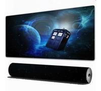 FEHWI Gaming Mouse Pad Extra Large Keyboard Mouse Mat Desk Pad Soft Smooth Surface and Anti-Slip Rubber,Doctor Who Theme of Movie Space Art Print,16x35.5 in