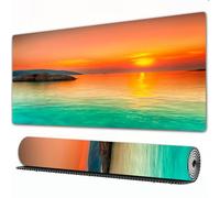 FEHWI Gaming Mouse Pad Extra Large Keyboard Mouse Mat Desk Pad Soft Smooth Surface and Anti-Slip Rubber,Sunset over the sea. Con Dao. Vietnam,16x29.5 in