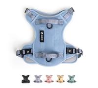 Fei & Eve Classic Dog Harness - Quick-Release Buckles | 3-Point No-Pull Control | Heavy-Duty 900D Nylon | Dual Safety Handles | Air-Permeable Mesh | Adjustable Fit | X-Large,Blue