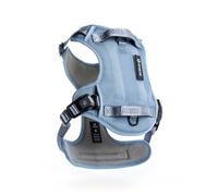 Fei & Eve MagEase 3-Second Magnetic Dog Harness | No-Pull Tactical Vest | Quick-Connect MOLLE w/3 Leash Clips | Heavy-Duty 900D Nylon | Adjustable w/Handle (Medium, Blue)