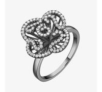 Fei Liu Cascade Silver Cubic Zirconia & Black Rhodium Mini Fancy Ring CAS-925B-004-CZ00