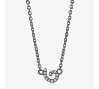 Fei Liu Cascade Silver Cubic Zirconia & Black Rhodium Tiny Swirl Pendant CAS-925B-305-CZ00