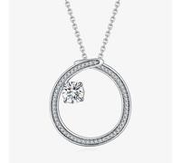 Fei Liu Iridiana Silver Cubic Zirconia Swirl Pendant CIR-925R-301-CZ00