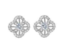 Fei Liu Silver Cubic Zirconia Cascade Stud Earrings - F7115