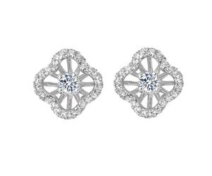 Fei Liu Silver Cubic Zirconia Cascade Stud Earrings - F7115
