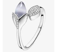 Fei Liu Silver Magnolia With Leaf Ring MAG-925R-001-CEGY O