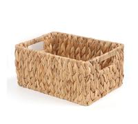 FEIALNDUO Wicker Shelf Baskets, Woven Storage Bins for Shelves Pantry Organizers and Storage with Handles Home Decor (Natural, 34 x 24 x 16.5cm)