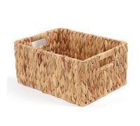 FEIALNDUO Wicker Shelf Baskets, Woven Storage Bins for Shelves Pantry Organizers and Storage with Handles Home Decor (Natural, 38 x 28 x 18cm)
